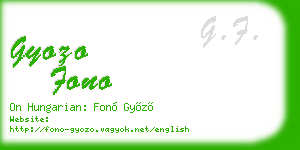 gyozo fono business card